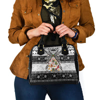 Polynesian Tribal Pattern Christmas Bow Shoulder Handbag LT9 - Polynesian Pride