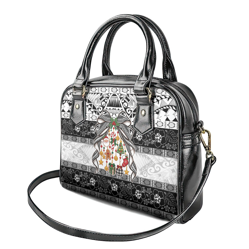 Polynesian Tribal Pattern Christmas Bow Shoulder Handbag LT9 - Polynesian Pride
