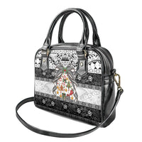 Polynesian Tribal Pattern Christmas Bow Shoulder Handbag LT9 - Polynesian Pride