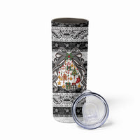 Polynesian Tribal Pattern Christmas Bow Skinny Tumbler LT9 - Polynesian Pride