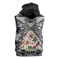 Polynesian Tribal Pattern Christmas Bow Sleeveless Hoodie LT9 - Polynesian Pride