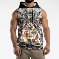 Polynesian Tribal Pattern Christmas Bow Sleeveless Hoodie LT9 - Polynesian Pride