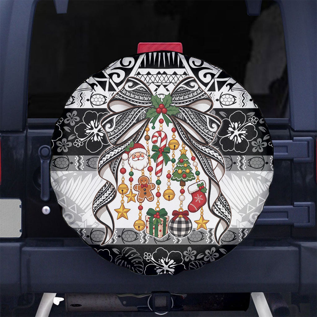 Polynesian Tribal Pattern Christmas Bow Spare Tire Cover LT9 No hole Multicolor - Polynesian Pride