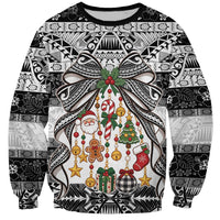 Polynesian Tribal Pattern Christmas Bow Sweatshirt