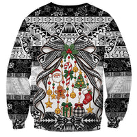 Polynesian Tribal Pattern Christmas Bow Sweatshirt