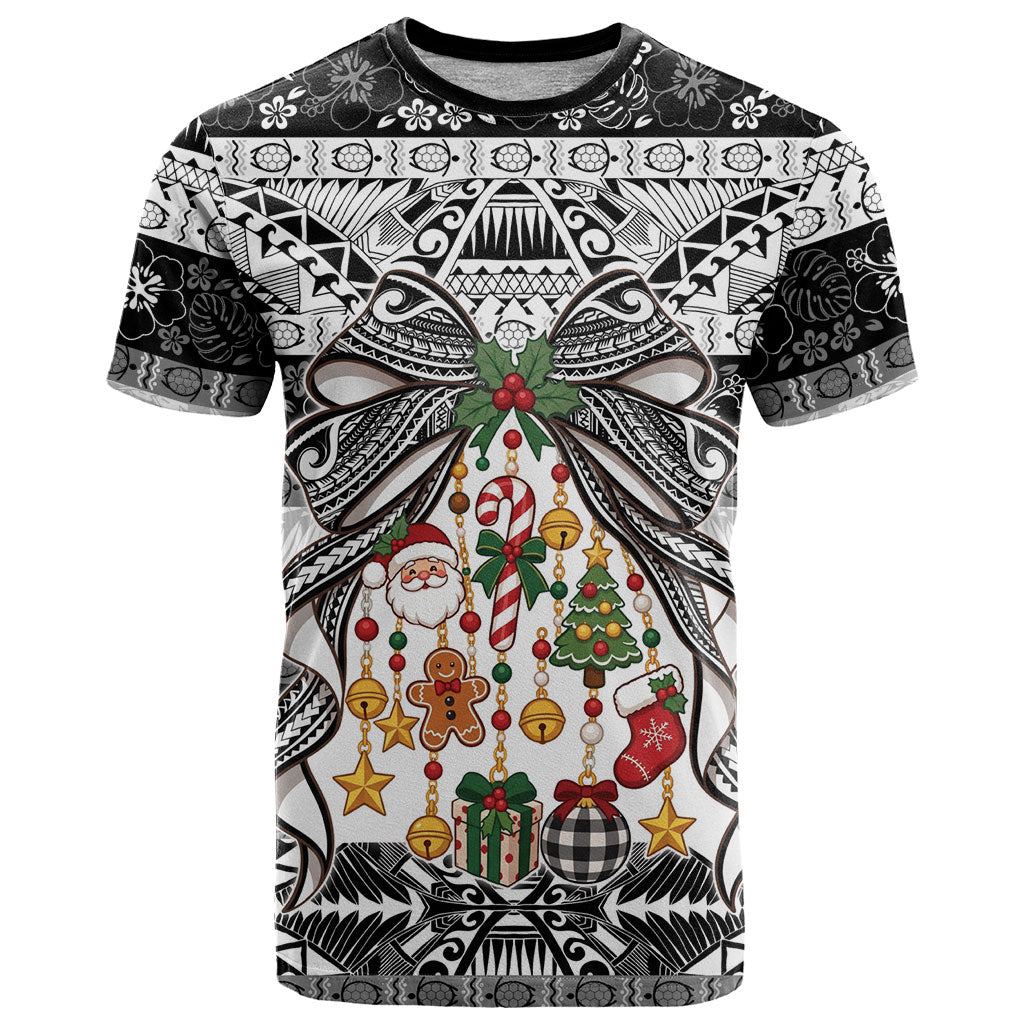 Polynesian Tribal Pattern Christmas Bow T Shirt LT9 Multicolor - Polynesian Pride