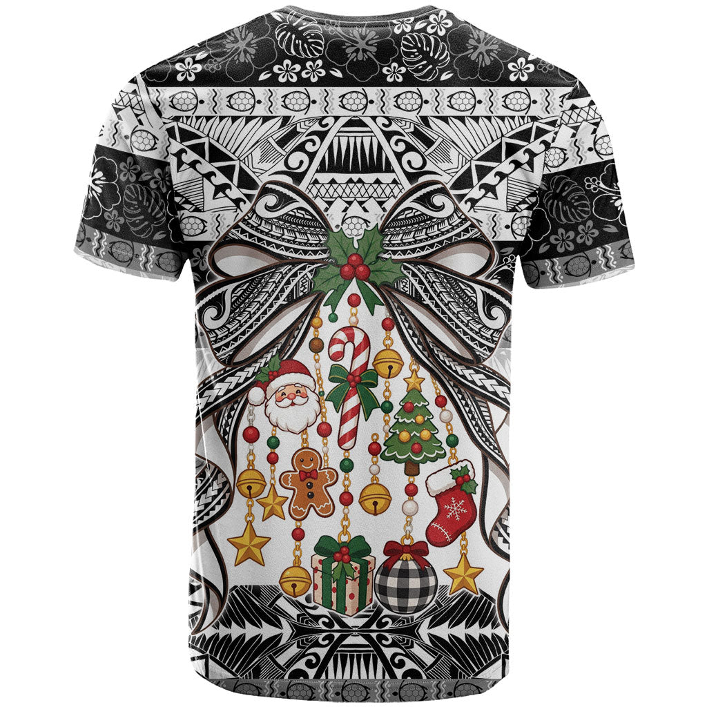 Polynesian Tribal Pattern Christmas Bow T Shirt LT9 - Polynesian Pride