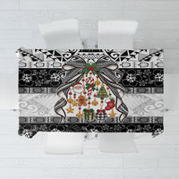 Polynesian Tribal Pattern Christmas Bow Tablecloth