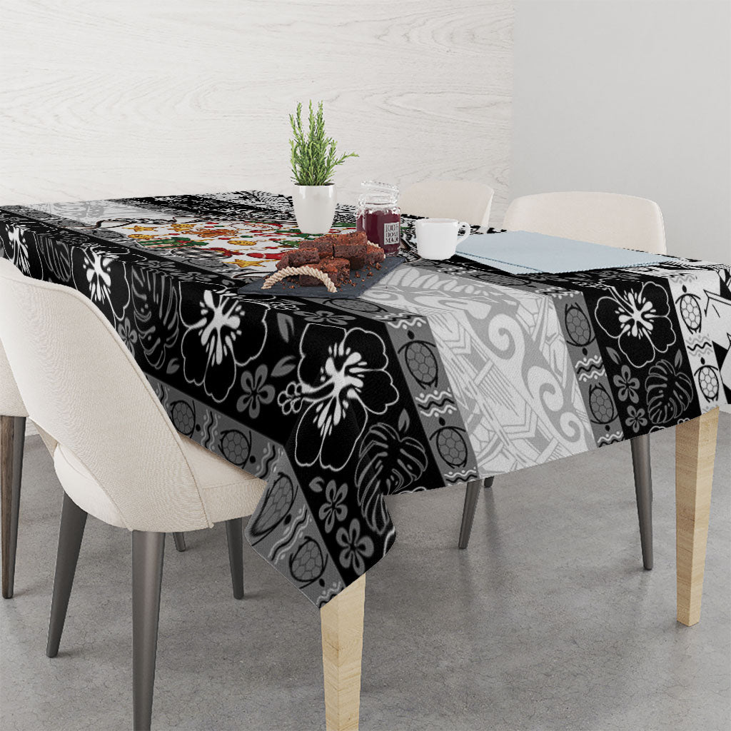 Polynesian Tribal Pattern Christmas Bow Tablecloth