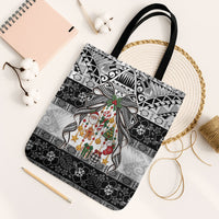 Polynesian Tribal Pattern Christmas Bow Tote Bag