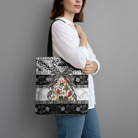 Polynesian Tribal Pattern Christmas Bow Tote Bag