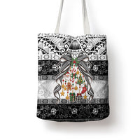 Polynesian Tribal Pattern Christmas Bow Tote Bag