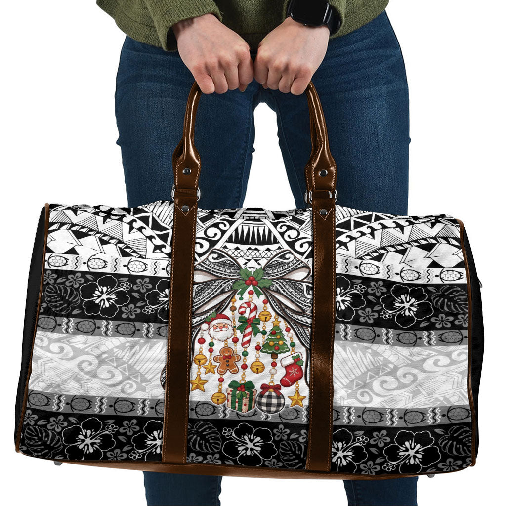 Polynesian Tribal Pattern Christmas Bow Travel Bag