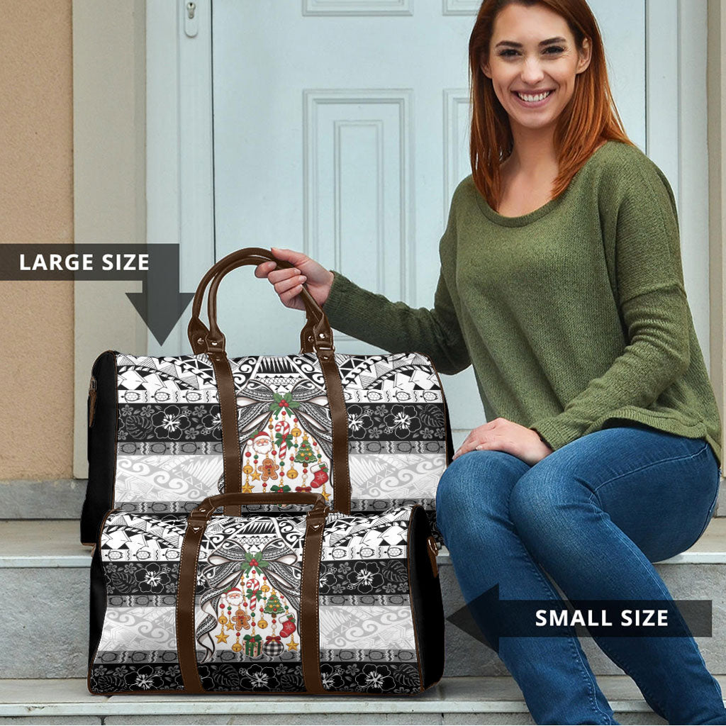 Polynesian Tribal Pattern Christmas Bow Travel Bag