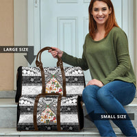 Polynesian Tribal Pattern Christmas Bow Travel Bag