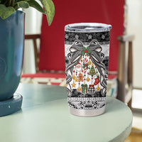Polynesian Tribal Pattern Christmas Bow Tumbler Cup