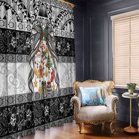 Polynesian Tribal Pattern Christmas Bow Window Curtain LT9 - Polynesian Pride