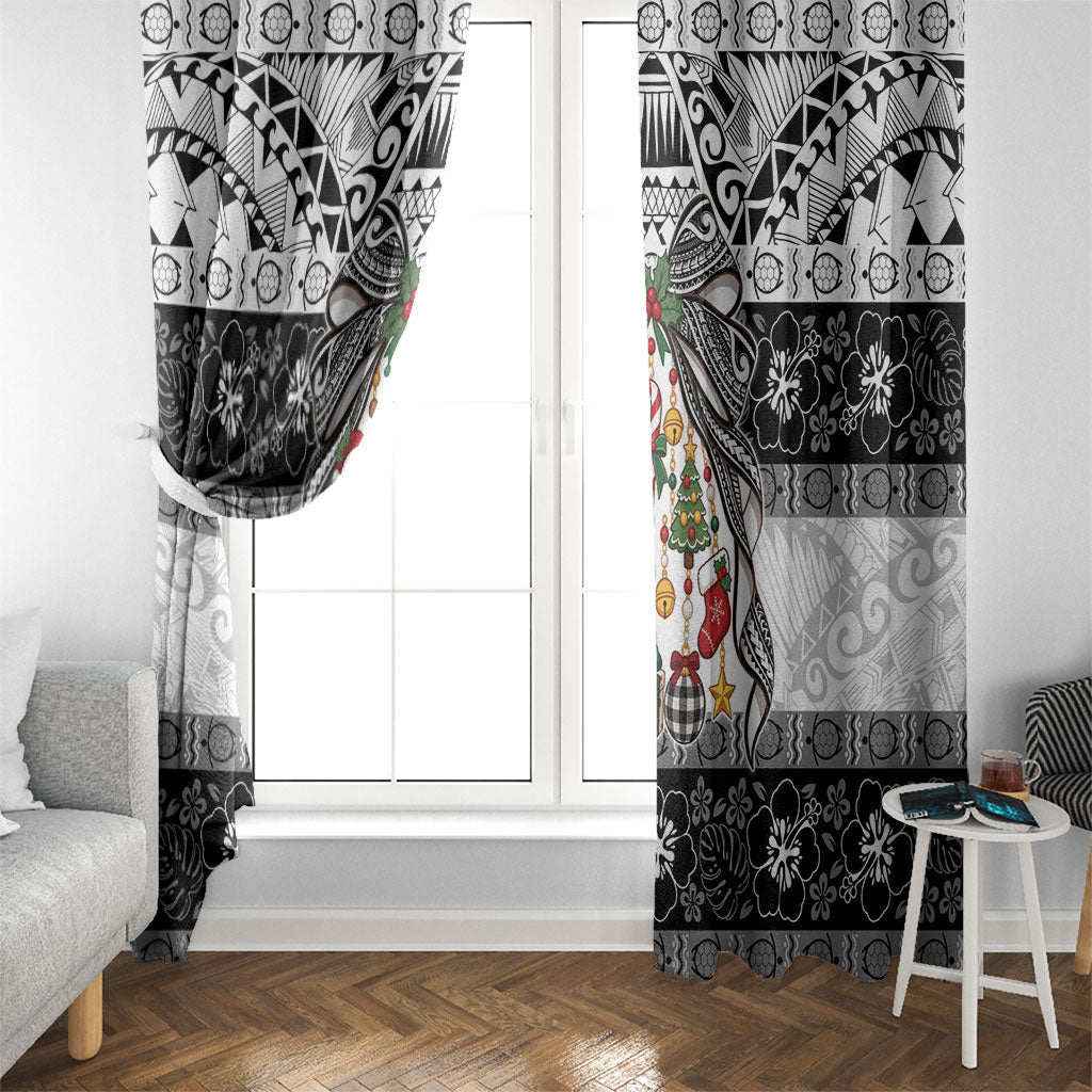 Polynesian Tribal Pattern Christmas Bow Window Curtain LT9 - Polynesian Pride