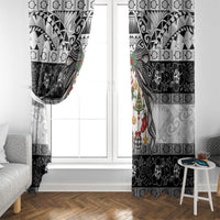 Polynesian Tribal Pattern Christmas Bow Window Curtain LT9 - Polynesian Pride