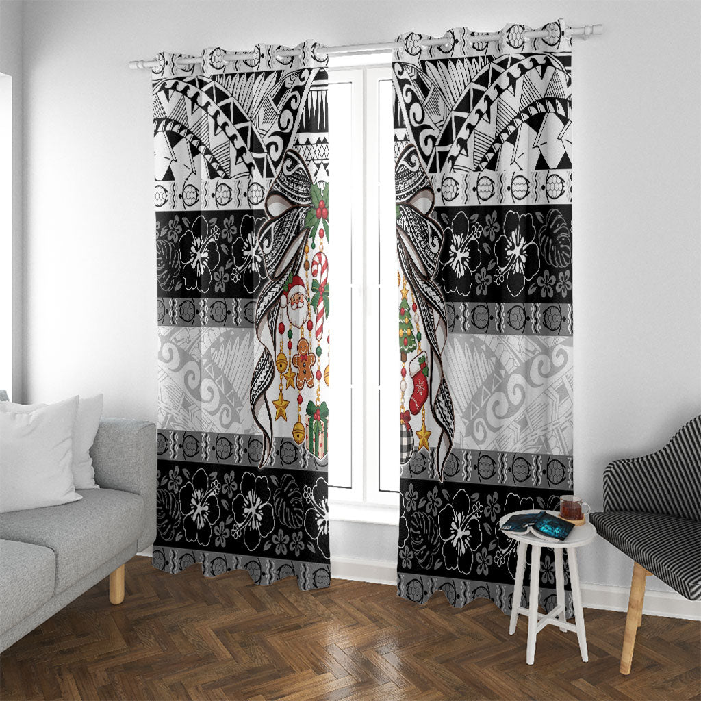 Polynesian Tribal Pattern Christmas Bow Window Curtain LT9 With Grommets Multicolor - Polynesian Pride