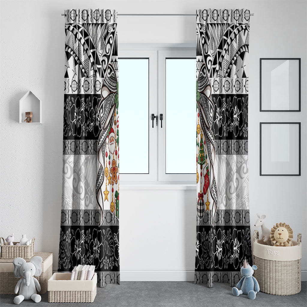 Polynesian Tribal Pattern Christmas Bow Window Curtain LT9 - Polynesian Pride