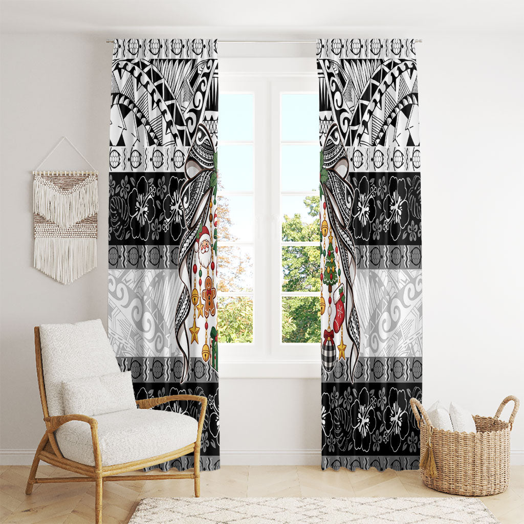 Polynesian Tribal Pattern Christmas Bow Window Curtain LT9 - Polynesian Pride