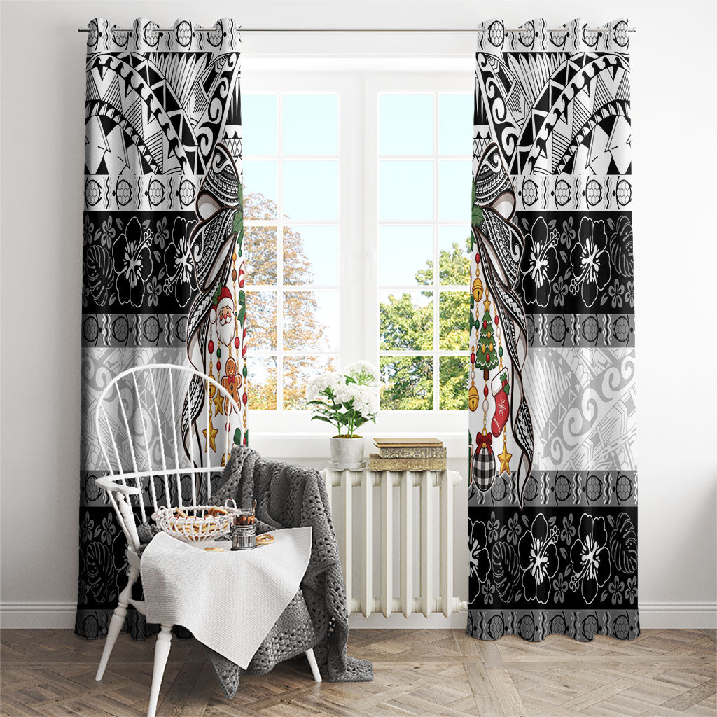 Polynesian Tribal Pattern Christmas Bow Window Curtain LT9 - Polynesian Pride