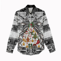 Polynesian Tribal Pattern Christmas Bow Women Casual Shirt LT9 - Polynesian Pride