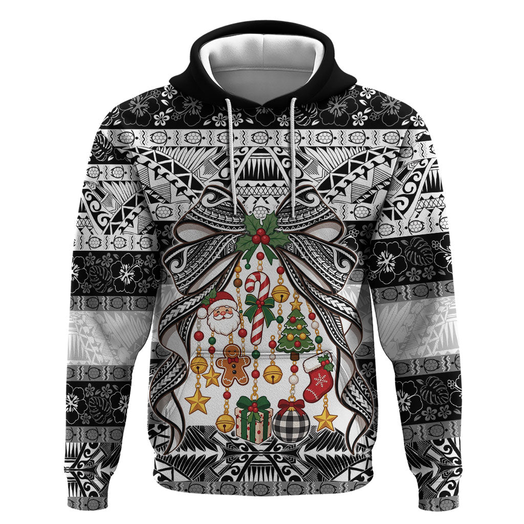 Polynesian Tribal Pattern Christmas Bow Zip Hoodie LT9 Pullover Hoodie Multicolor - Polynesian Pride