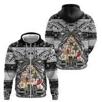 Polynesian Tribal Pattern Christmas Bow Zip Hoodie LT9 - Polynesian Pride