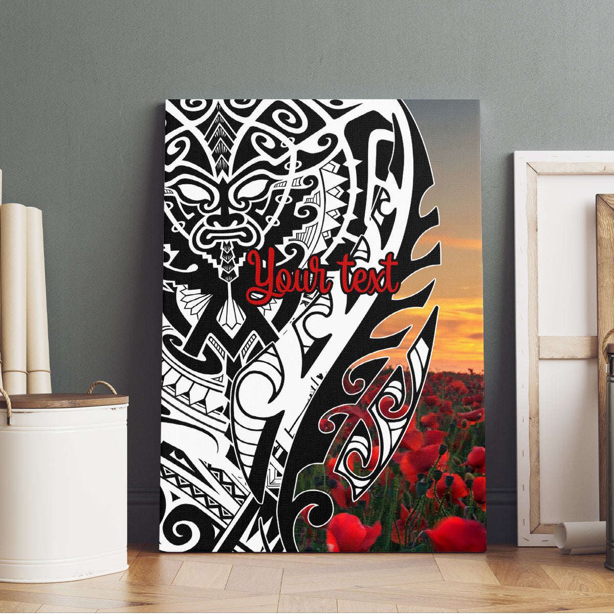Personalised New Zealand Waitangi and ANZAC day Canvas Wall Art LT9 - Polynesian Pride