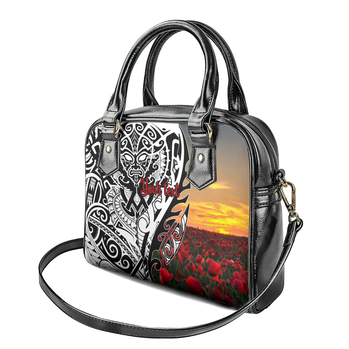 Personalised New Zealand Waitangi and ANZAC day Shoulder Handbag LT9 - Polynesian Pride