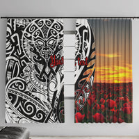 Personalised New Zealand Waitangi and ANZAC day Window Curtain LT9 With Hooks White - Polynesian Pride