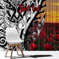 Personalised New Zealand Waitangi and ANZAC day Window Curtain LT9 - Polynesian Pride