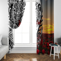 Personalised New Zealand Waitangi and ANZAC day Window Curtain LT9 - Polynesian Pride
