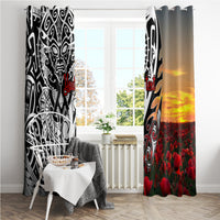 Personalised New Zealand Waitangi and ANZAC day Window Curtain LT9 - Polynesian Pride