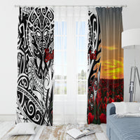 Personalised New Zealand Waitangi and ANZAC day Window Curtain LT9 - Polynesian Pride
