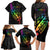 Personalised New Zealand Wellington Pride Family Matching Long Sleeve Bodycon Dress and Hawaiian Shirt Maori Fern with Pride Flag 2024 LT9 - Polynesian Pride