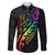 Personalised New Zealand Wellington Pride Family Matching Puletasi and Hawaiian Shirt Maori Fern with Pride Flag 2024 LT9 Dad's Shirt - Long Sleeve Black - Polynesian Pride