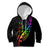 Personalised New Zealand Wellington Pride Kid Hoodie Maori Fern with Pride Flag 2024 LT9 Hoodie Black - Polynesian Pride