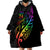 Personalised New Zealand Wellington Pride Wearable Blanket Hoodie Maori Fern with Pride Flag 2024 LT9 - Polynesian Pride