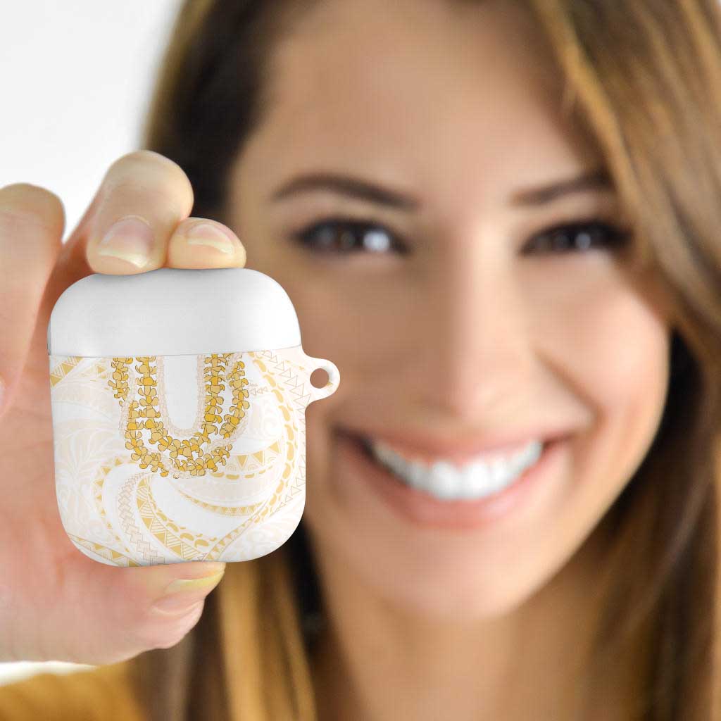 Aloha Lei Onaona AirPods Case Beige Hawaiian Tribal Pattern LT9 Beige - Polynesian Pride