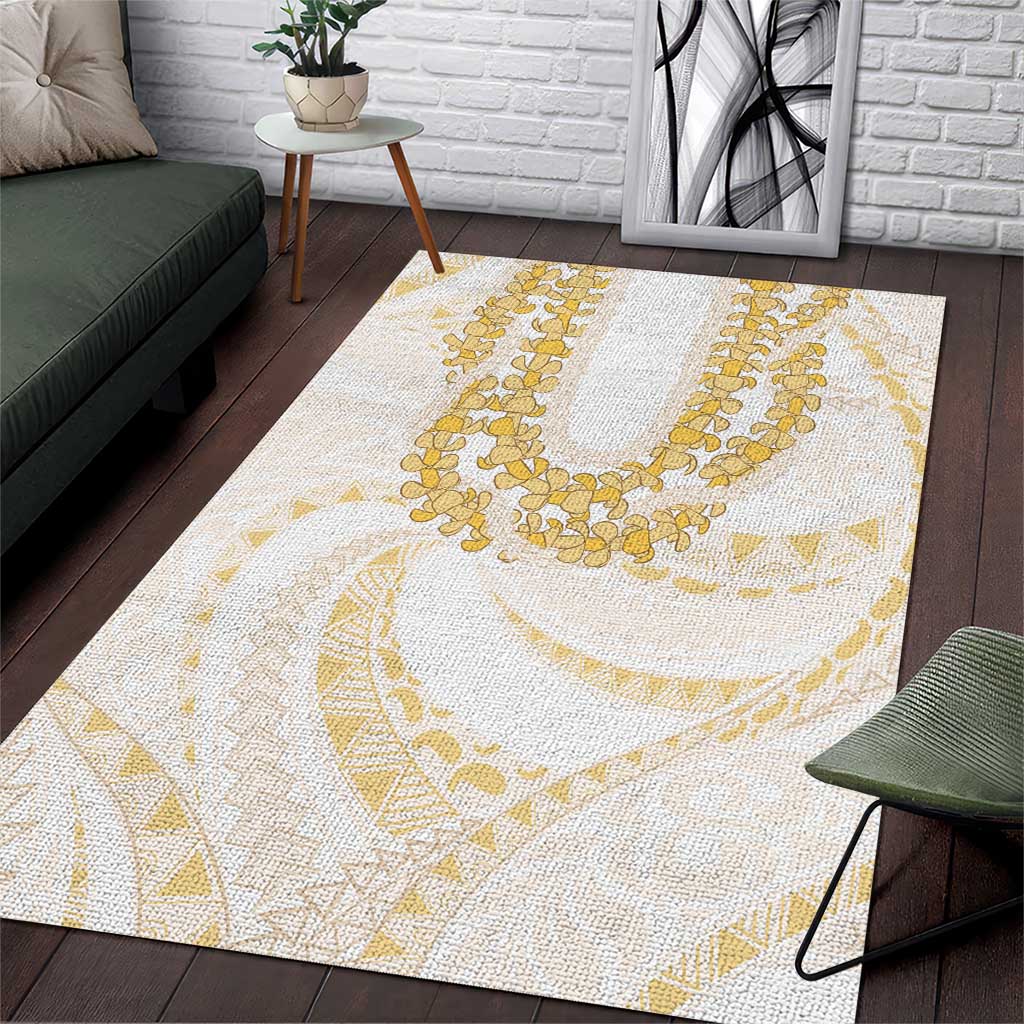 Aloha Lei Onaona Area Rug Beige Hawaiian Tribal Pattern LT9 Beige - Polynesian Pride