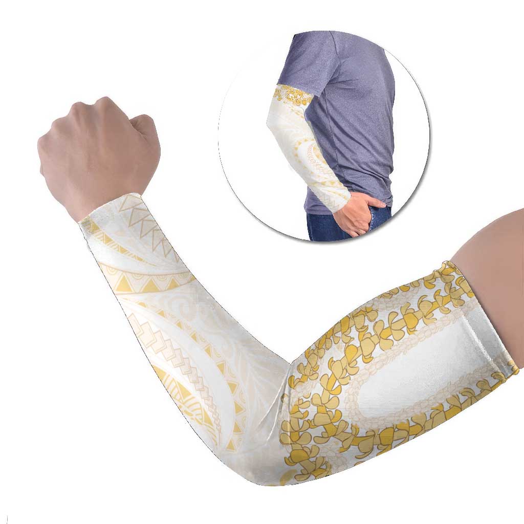Aloha Lei Onaona Arm Sleeves Beige Hawaiian Tribal Pattern LT9 Set of 2 Beige - Polynesian Pride