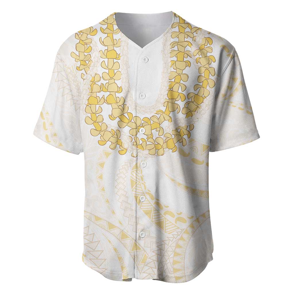 Aloha Lei Onaona Baseball Jersey Beige Hawaiian Tribal Pattern LT9 Beige - Polynesian Pride