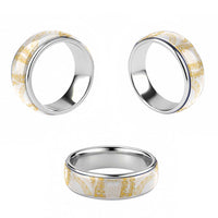 Aloha Lei Onaona Classic Ring Beige Hawaiian Tribal Pattern LT9 - Polynesian Pride