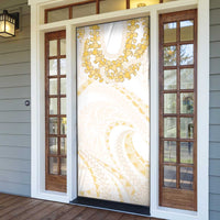 Aloha Lei Onaona Door Cover Beige Hawaiian Tribal Pattern LT9 - Polynesian Pride