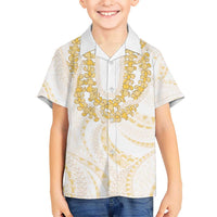 Aloha Lei Onaona Hawaiian Shirt Beige Hawaiian Tribal Pattern LT9 - Polynesian Pride