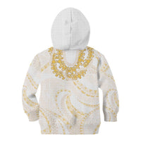 Aloha Lei Onaona Kid Hoodie Beige Hawaiian Tribal Pattern LT9 - Polynesian Pride