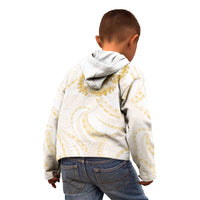 Aloha Lei Onaona Kid Hoodie Beige Hawaiian Tribal Pattern LT9 - Polynesian Pride